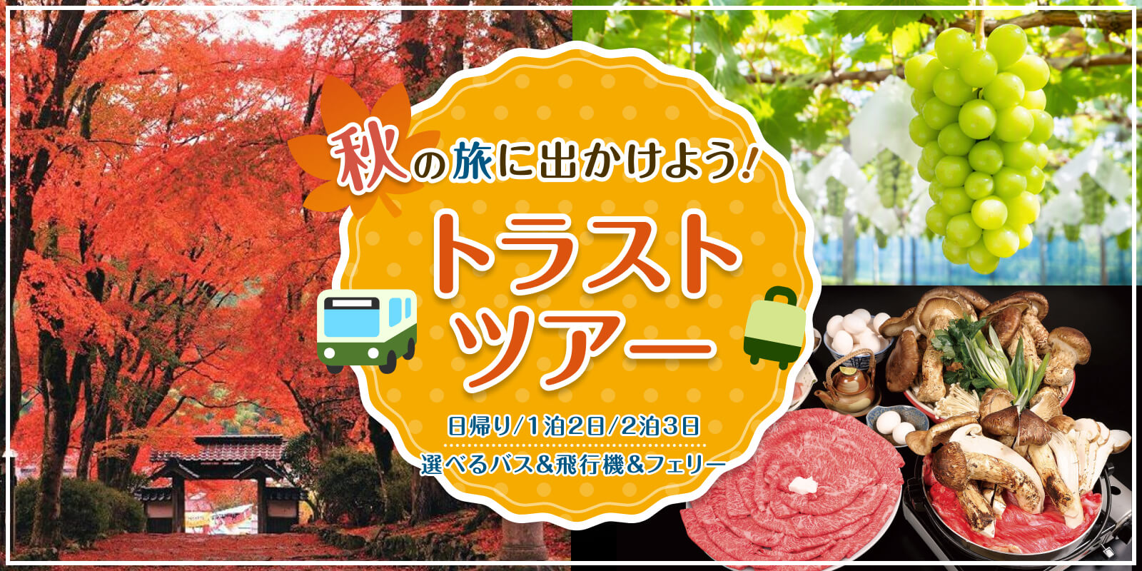 秋の旅にでかけよう！トラストツアー